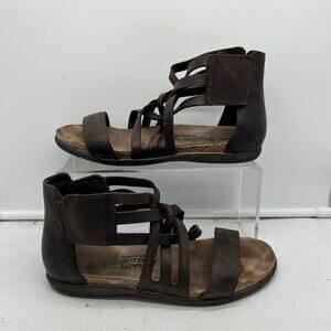 Naot Gladiator Sandals Womens 38 US 7 Brown Leather Strappy ankle